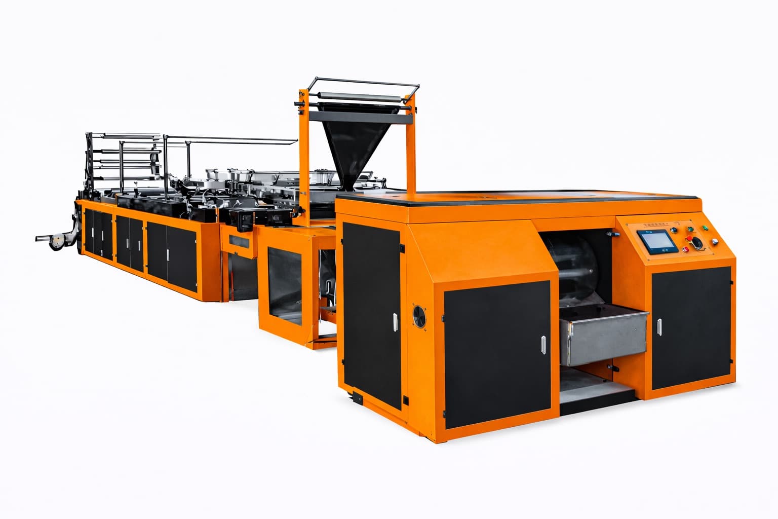 STRING BAG MAKING MACHINE WITH FULL AUTOMATIC ROLLER CHANGE