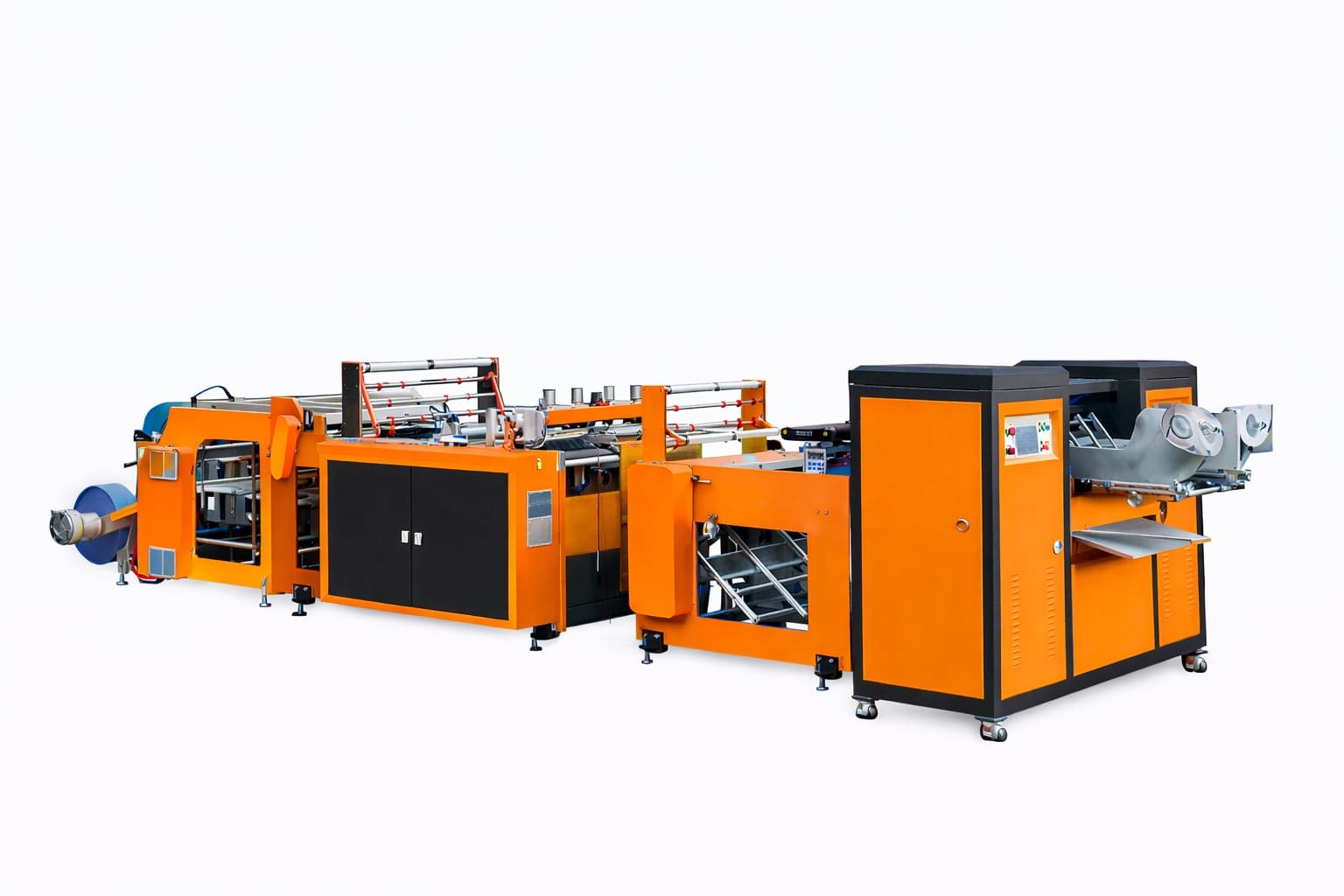DOUBLE LINE FULL AUTOMATIC ROLL BAG MAKING MACHINE CORELESS