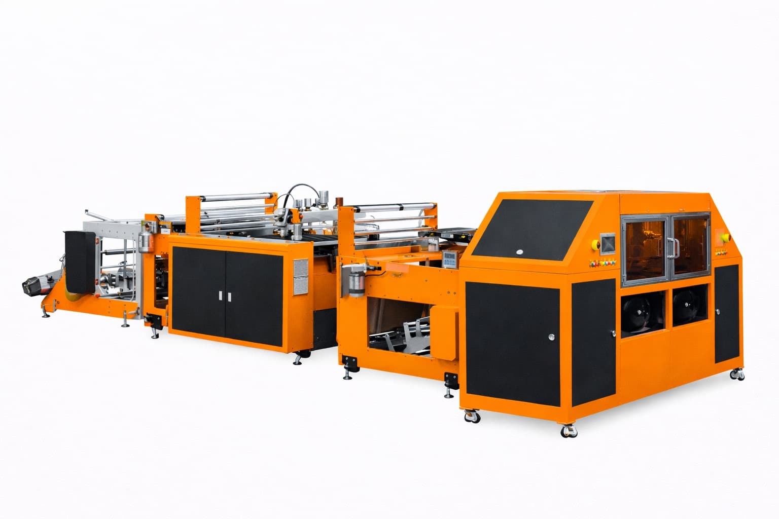FULL AUTOMATIC DOUBLE LINES ROLLER BAG MAKING MACHINE (WITH CORE)