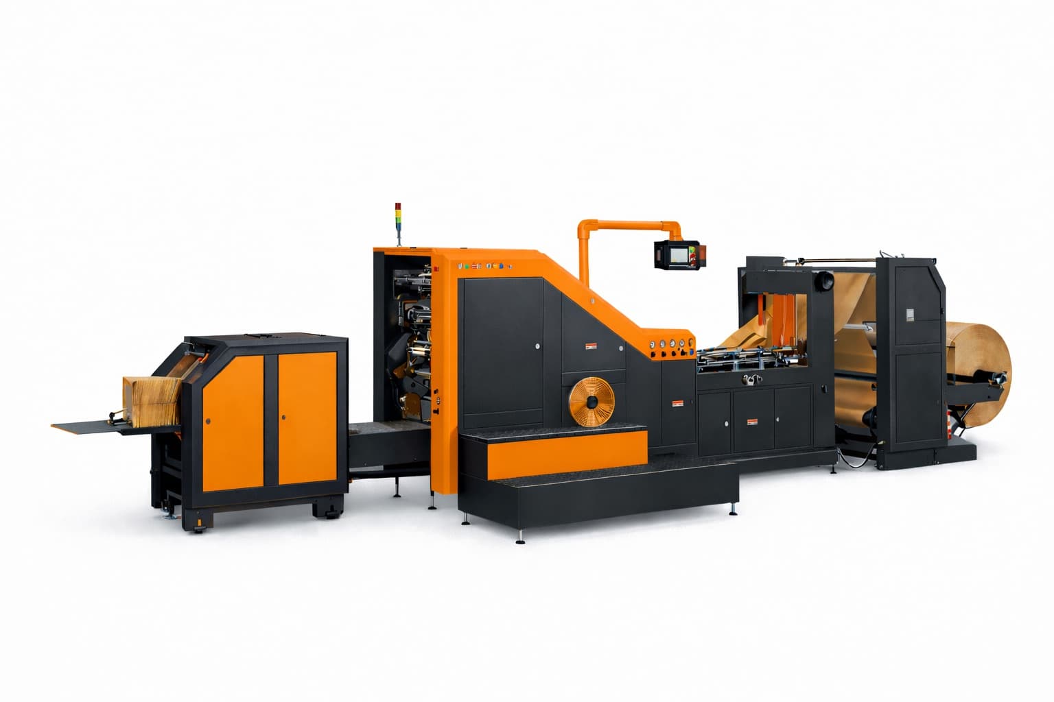 ROLL FEEDING SQUARE BOTTOM PAPER BAG MAKING MACHINE