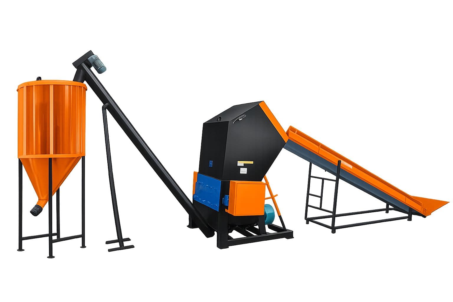 CONVEYOR + CRUSHER + SCREW LOADER + SILO
